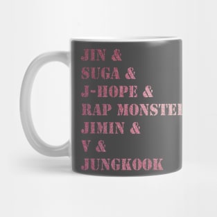 BTS Members K-POP Rose Gold Mug